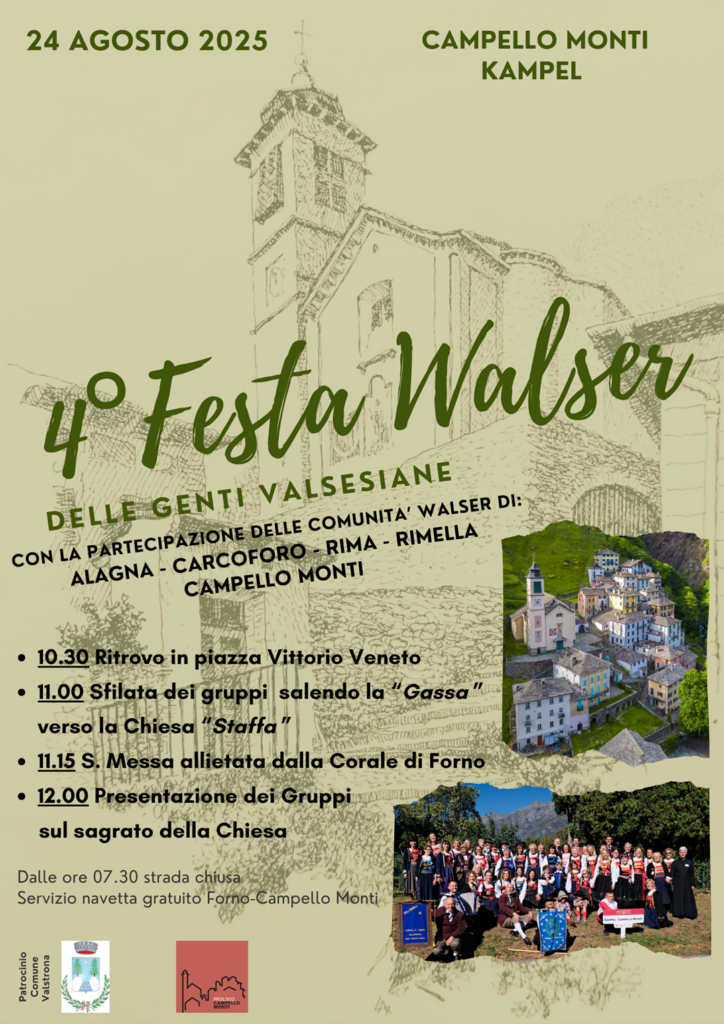 Locandina 4° Festa Walser delle Genti Valsesiane